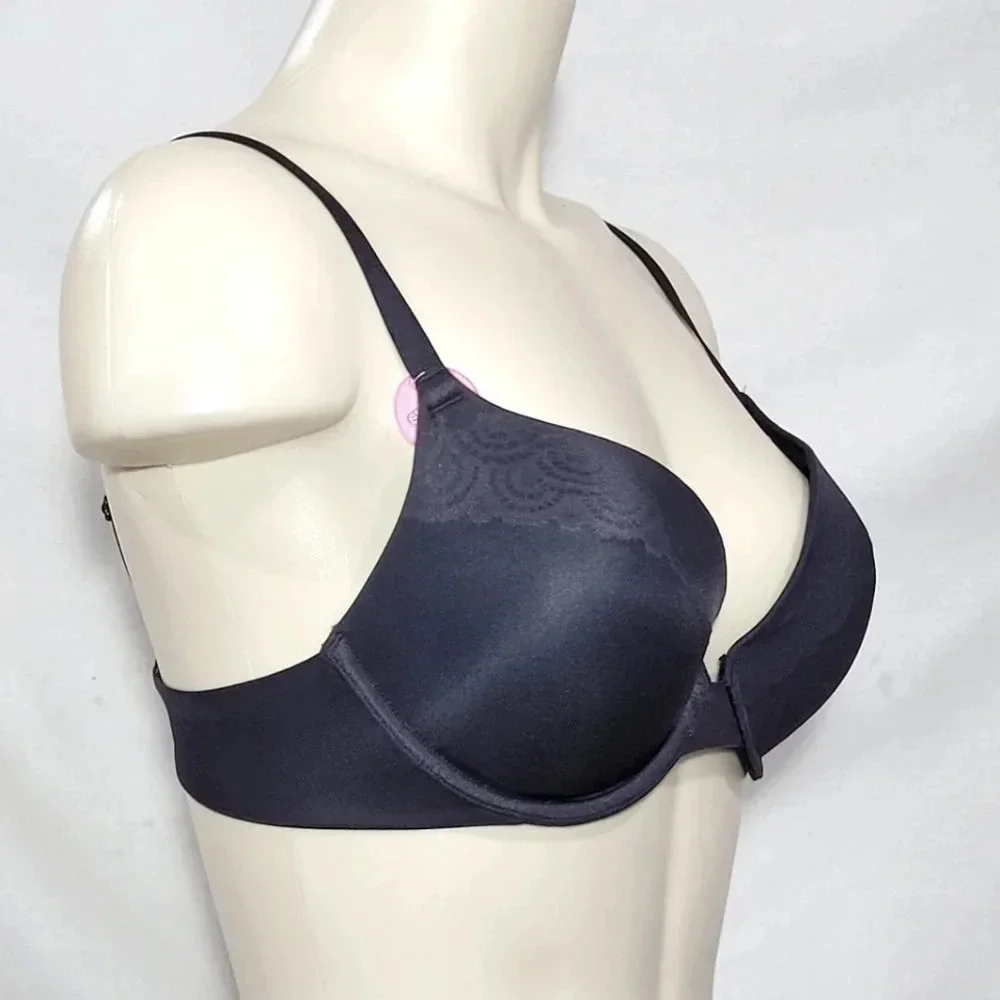 34B Lily of France‎ 2175300 Smooth & Sleek Push Up Underwire Bra Black NWT